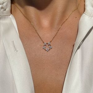 Air Blue Opal Dainty Necklace Dipped in Fine 14K Gold